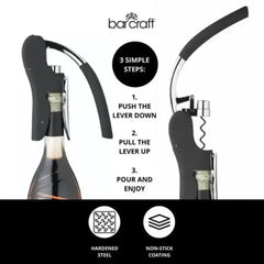 Barcraft Lever Arm Mechanical Corkscrew