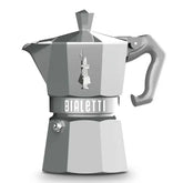 Bialetti Moka Colours Espresso Maker 3-Cup Silver