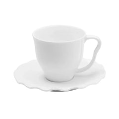 Jan Maison Blanche Fine China Cup and Saucer Set of 2