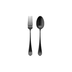 Jenna Clifford Modera Satin Black Salad Server Set 2 Piece