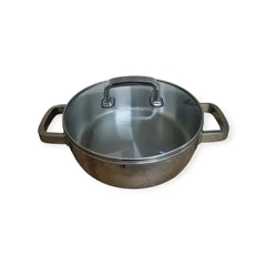 3-Ply Stainless Steel Shallow Casserole Pot 3.5L
