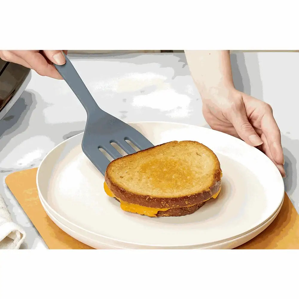 Creative Cooking Silicone Slotted Lifter Small Grey