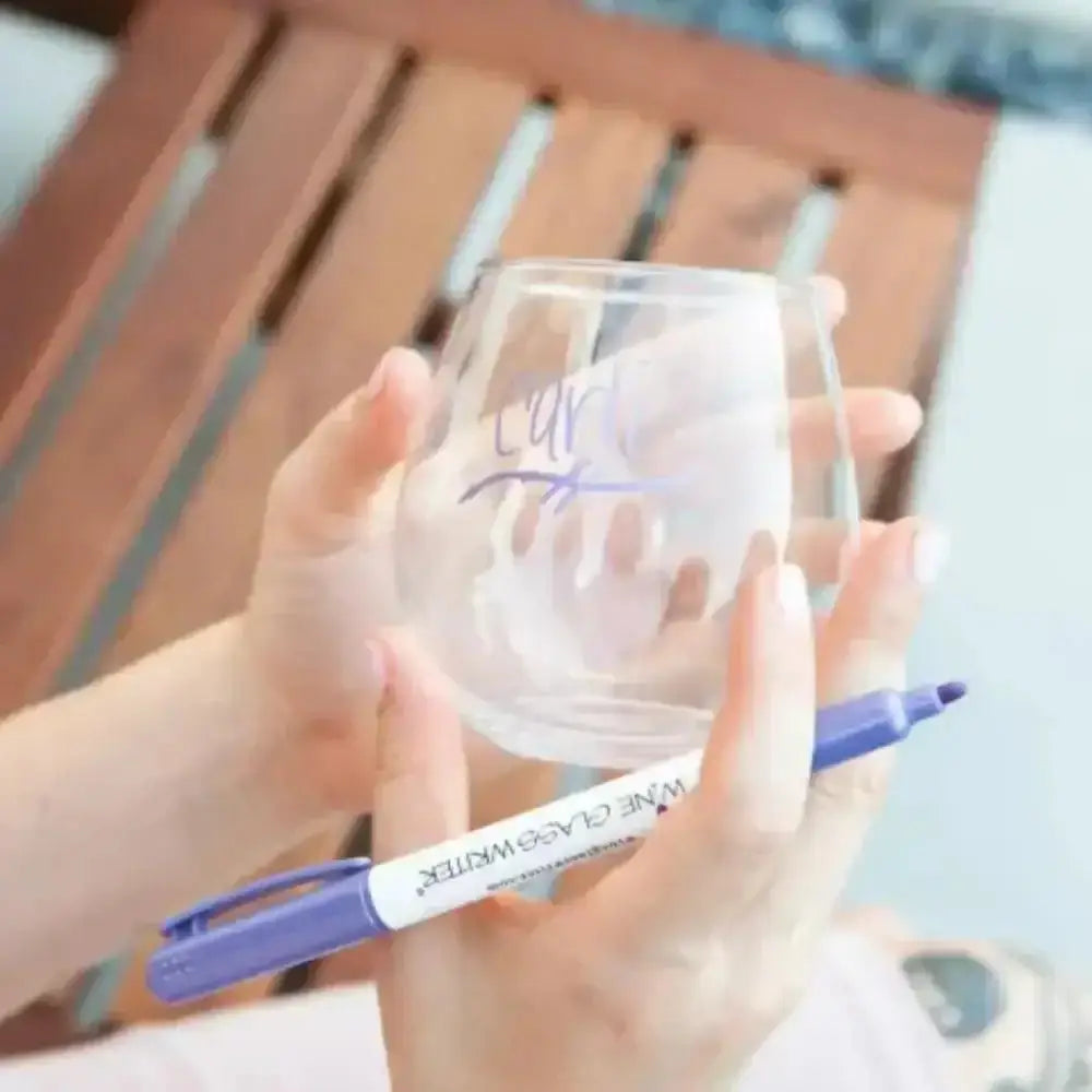 AMT Wine Glass Writer Original Metallic Set of 3
