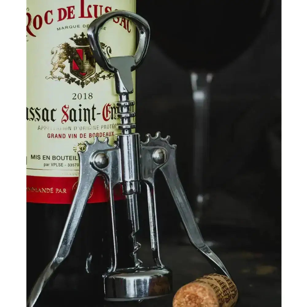 BarCraft Double Handled Chrome Wing Corkscrew