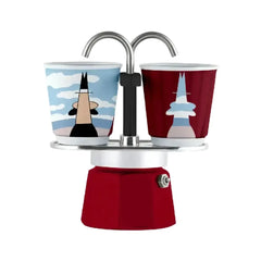 Bialetti Mini Express Espresso Maker Magrite Set with 2 Cups