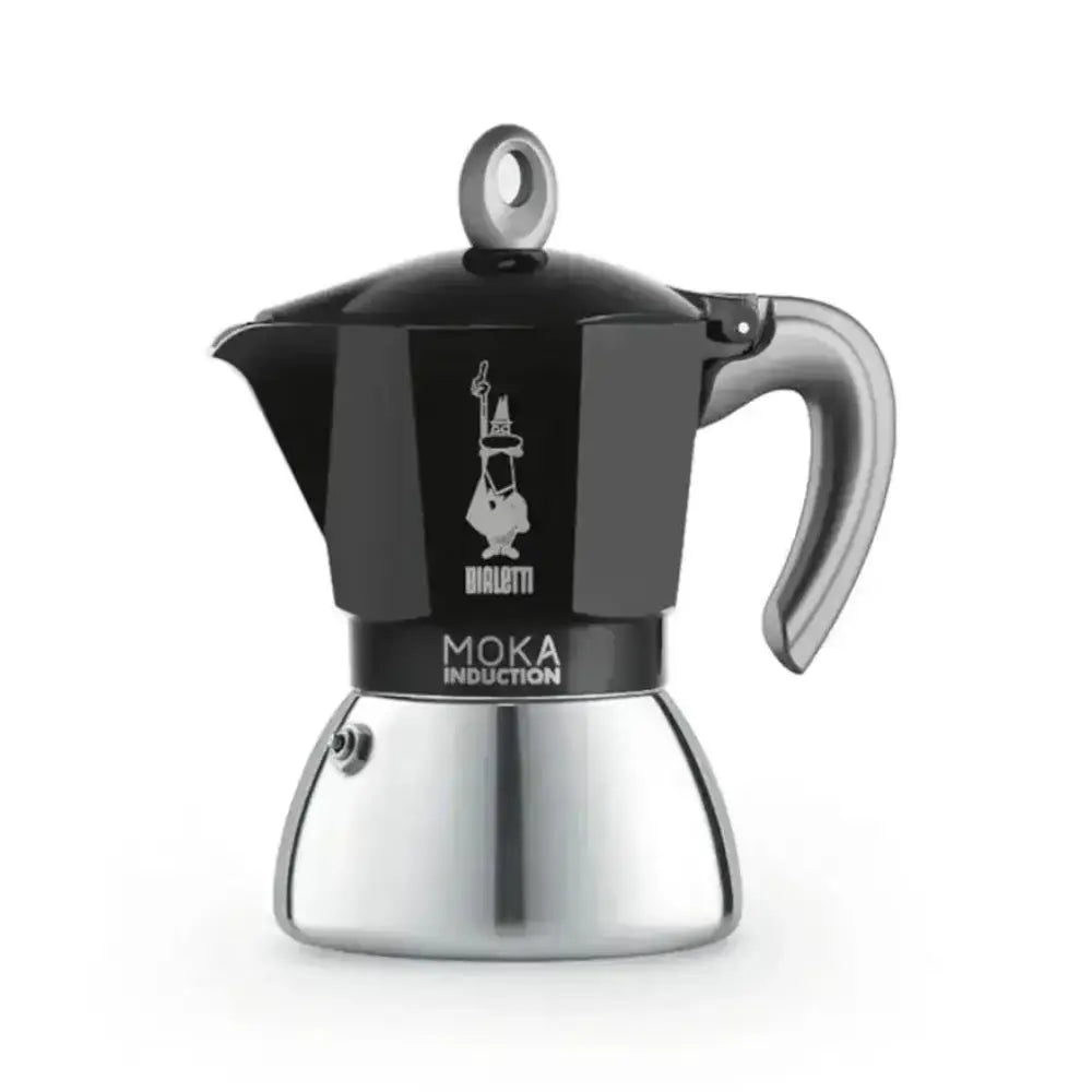 Bialetti Moka Induction Stovetop Espresso Maker 6 Cup Black