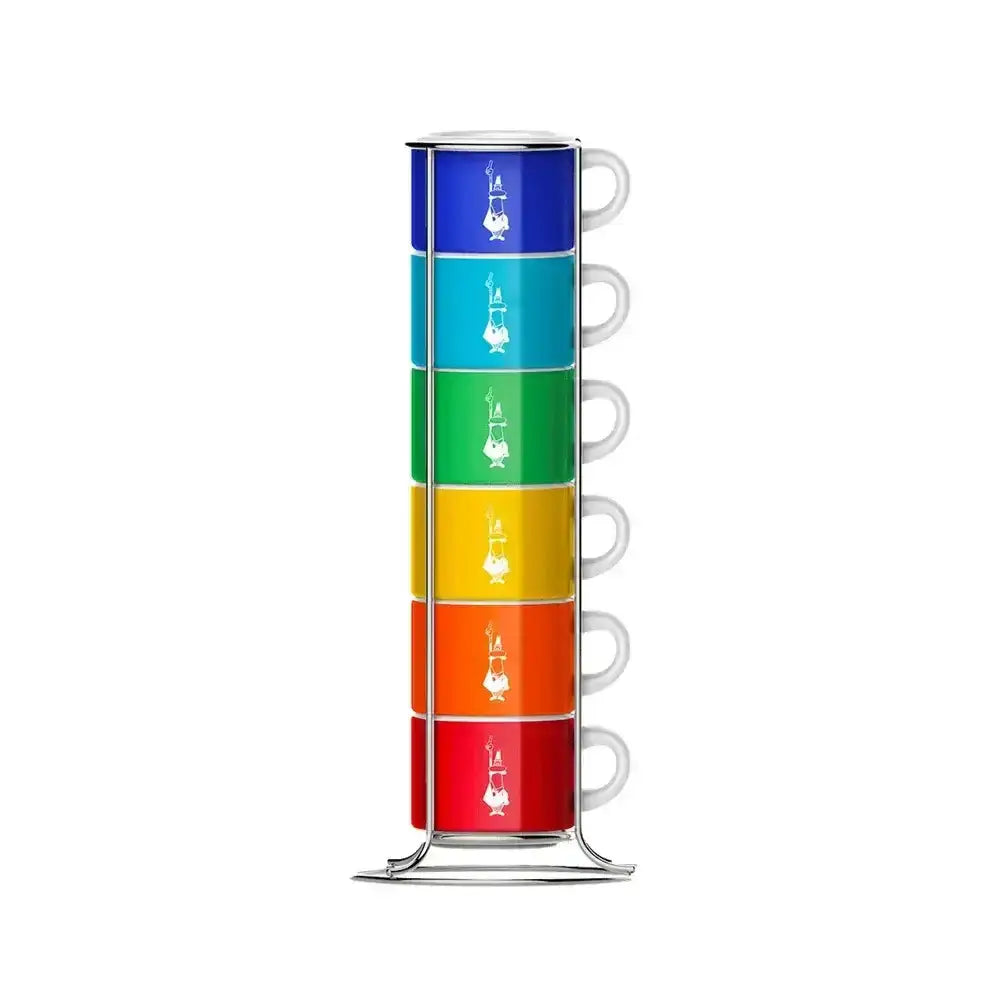 Bialetti Stackable Multicolour Espresso Cups Set of 6