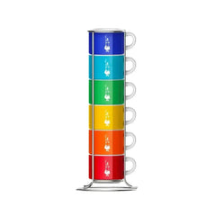 Bialetti Stackable Multicolour Espresso Cups Set of 6