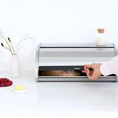 Brabantia Bread Bin Roll Top Matt Steel