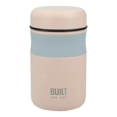 Built Stainless Steel Insulated Food Flask 490ml Pale Pink