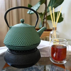 Cast Iron Chinese Teapot Sage 700ml