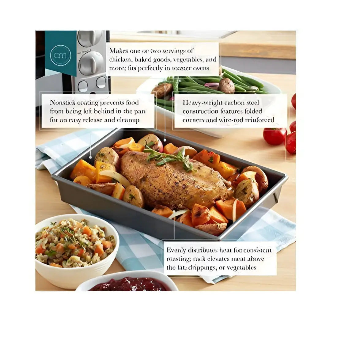 Chicago Metallic Non-Stick Baking & Roasting Pan