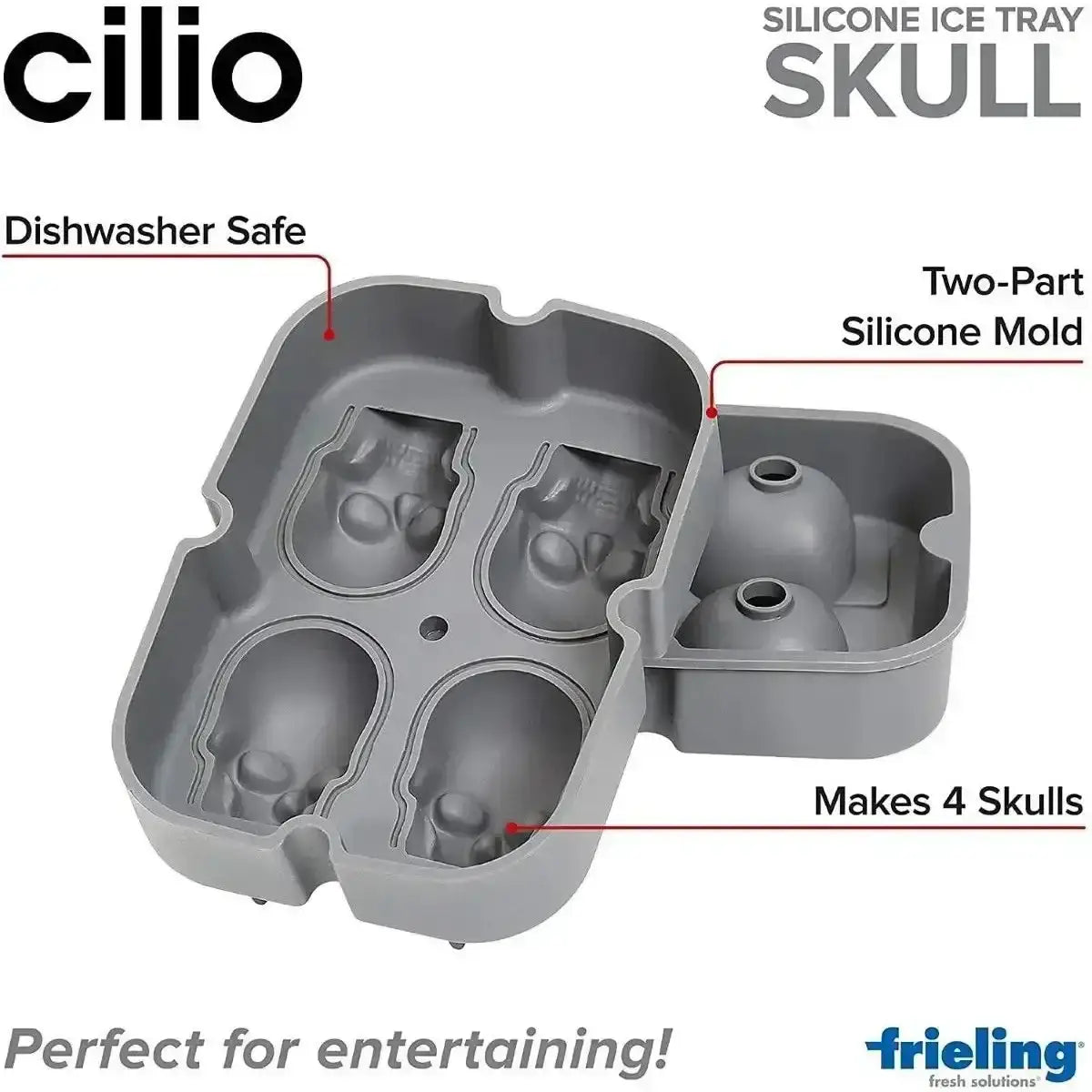 Cilio Silicone Ice Cube Tray Cranio