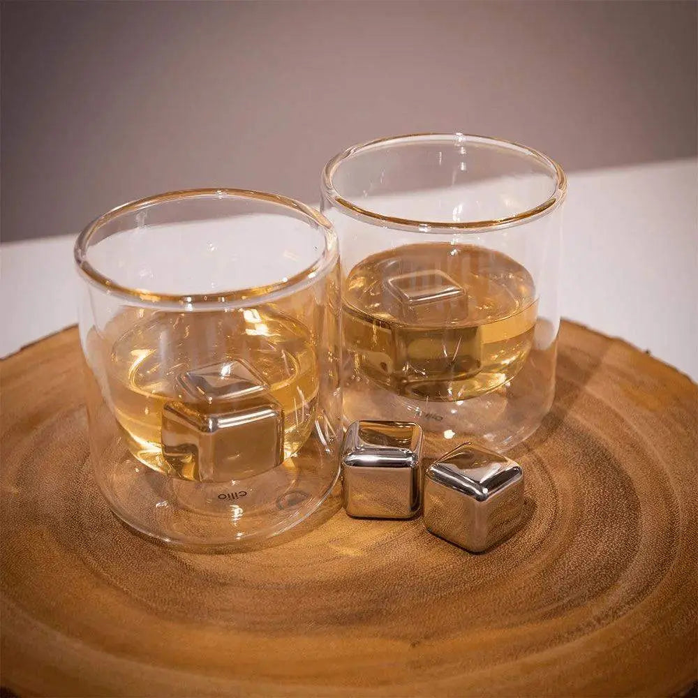 Cilio Stainless Steel Cooling Cubes Set Of 4