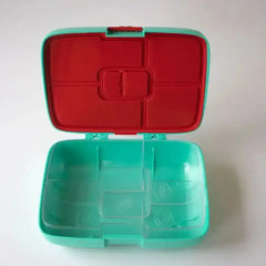 Crunchbox Classic 5 Compartment Lunchbox Aqua Frenchie