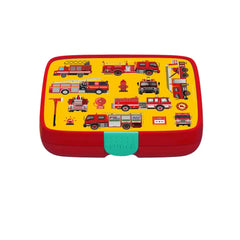 Crunchbox Classic 5 Compartment Lunchbox Red Firetruck