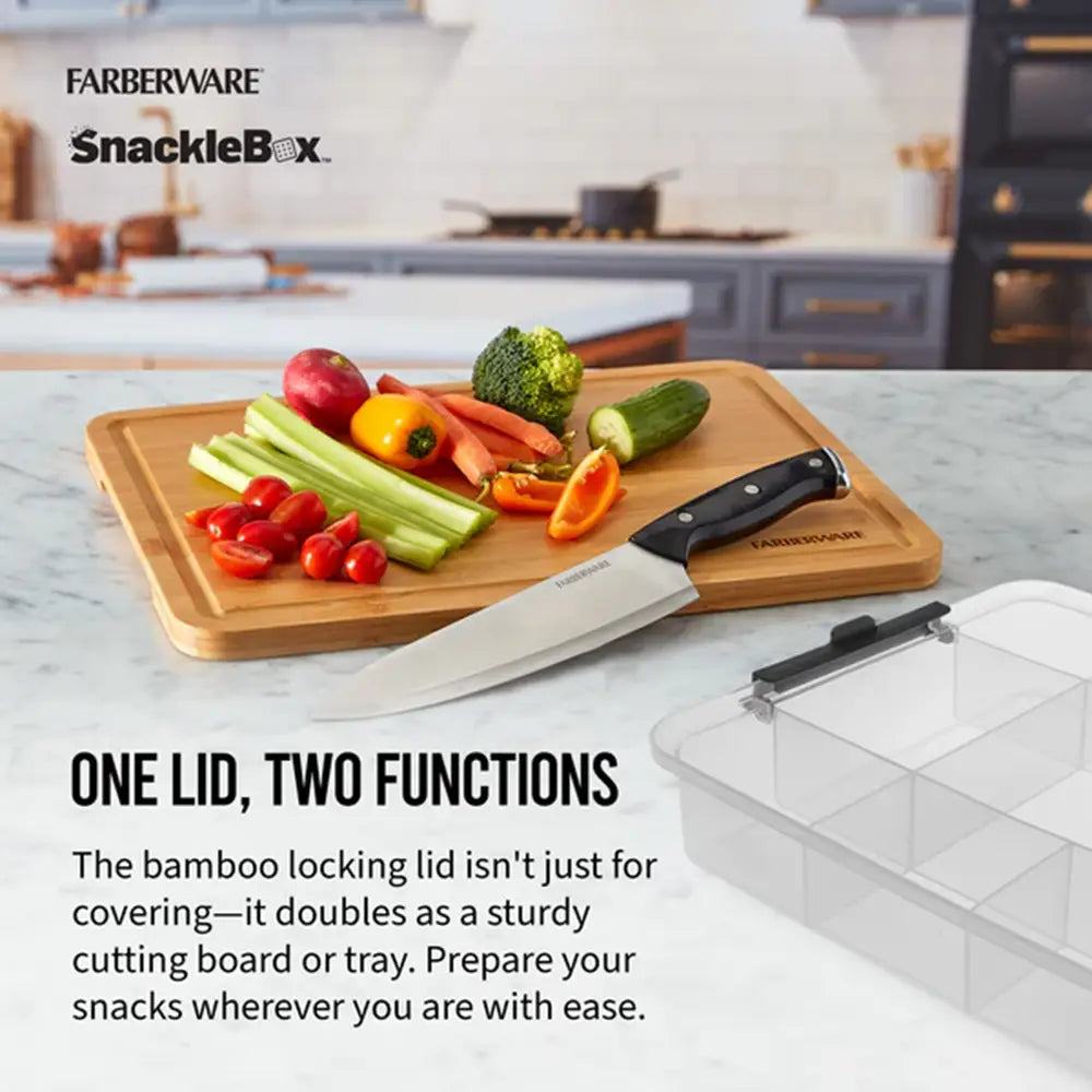 Farberware SnackleBox Bamboo Board and Box