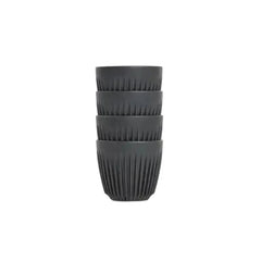 Huskee Coffee Cup Charcoal 175ml Set Of 4