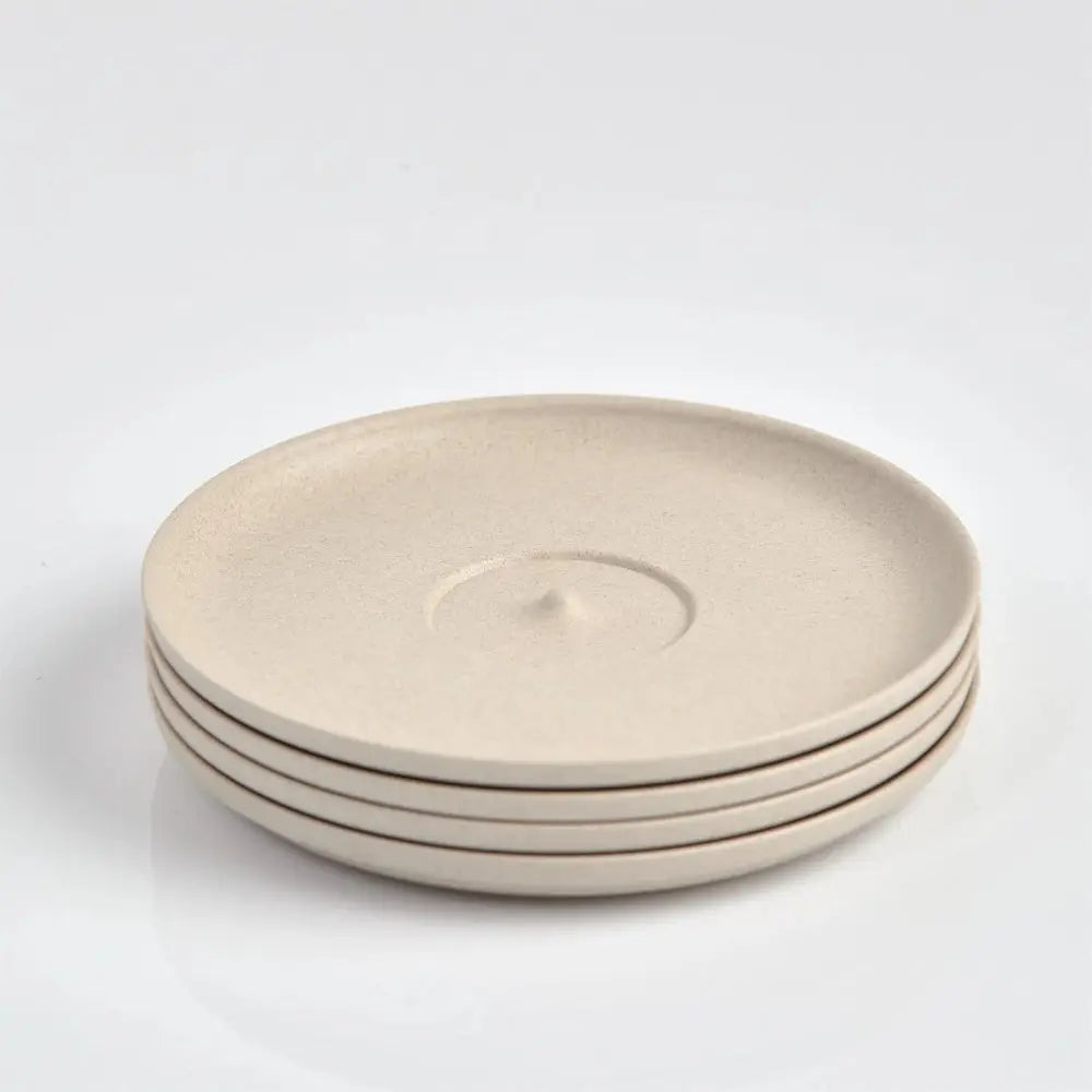Huskee Natural Universal Saucers Set of 4