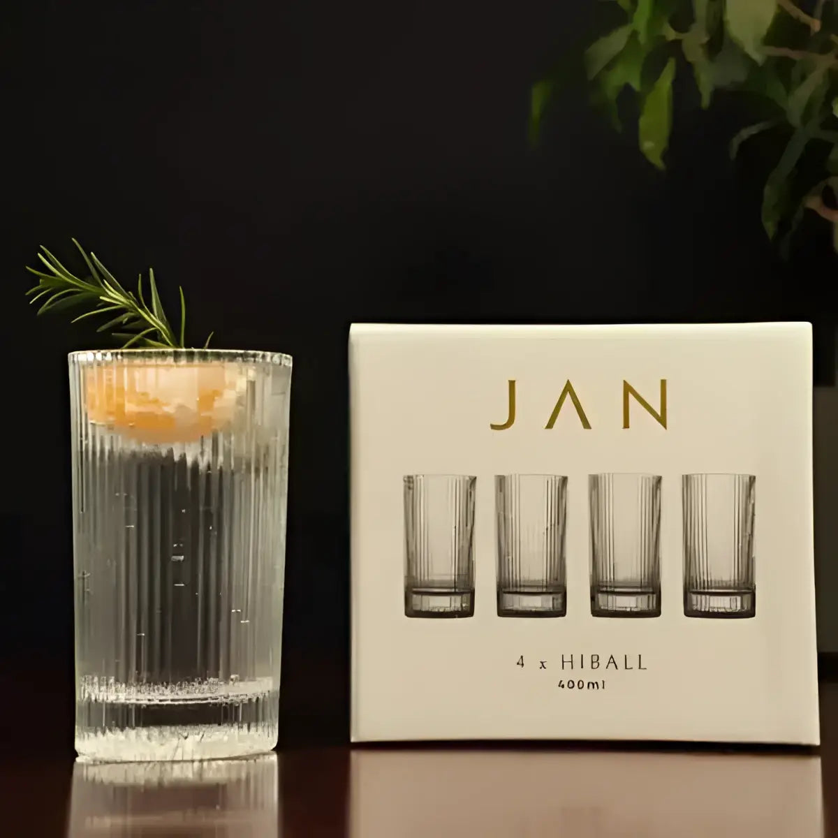 Jan Allure Highball Glass 400ml Set of 4