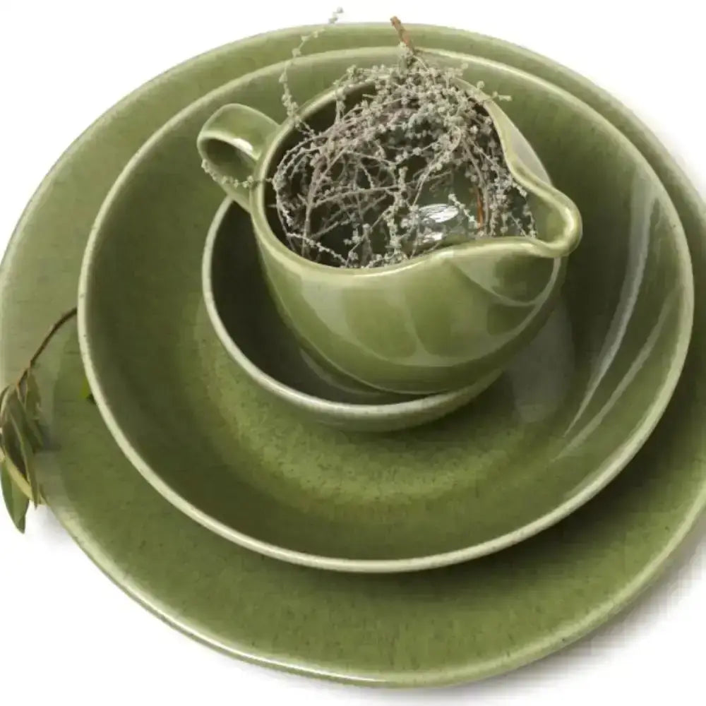 Jan Ashes & Olive Dinner Plates Green Set of 4