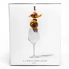 Jan Crystal White Wine Glasses Set of 4