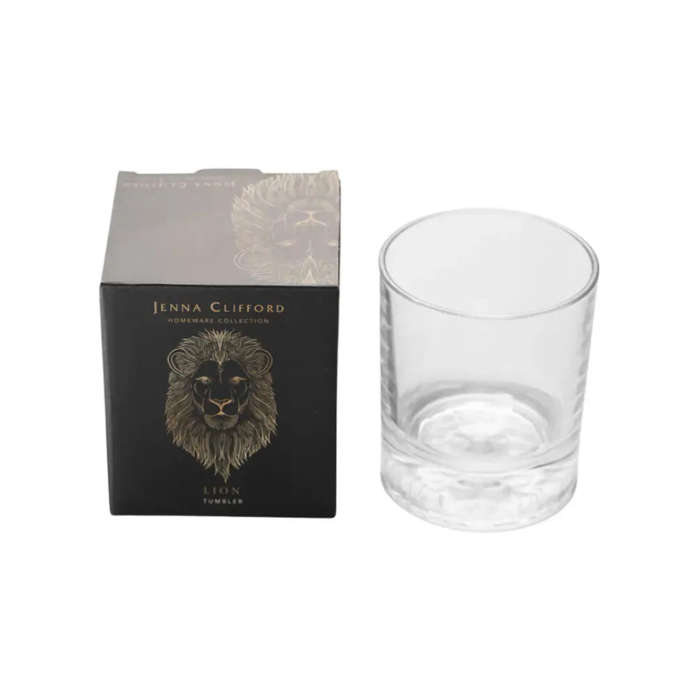 Jenna Clifford Frosted Whiskey Glass Lion 350ml