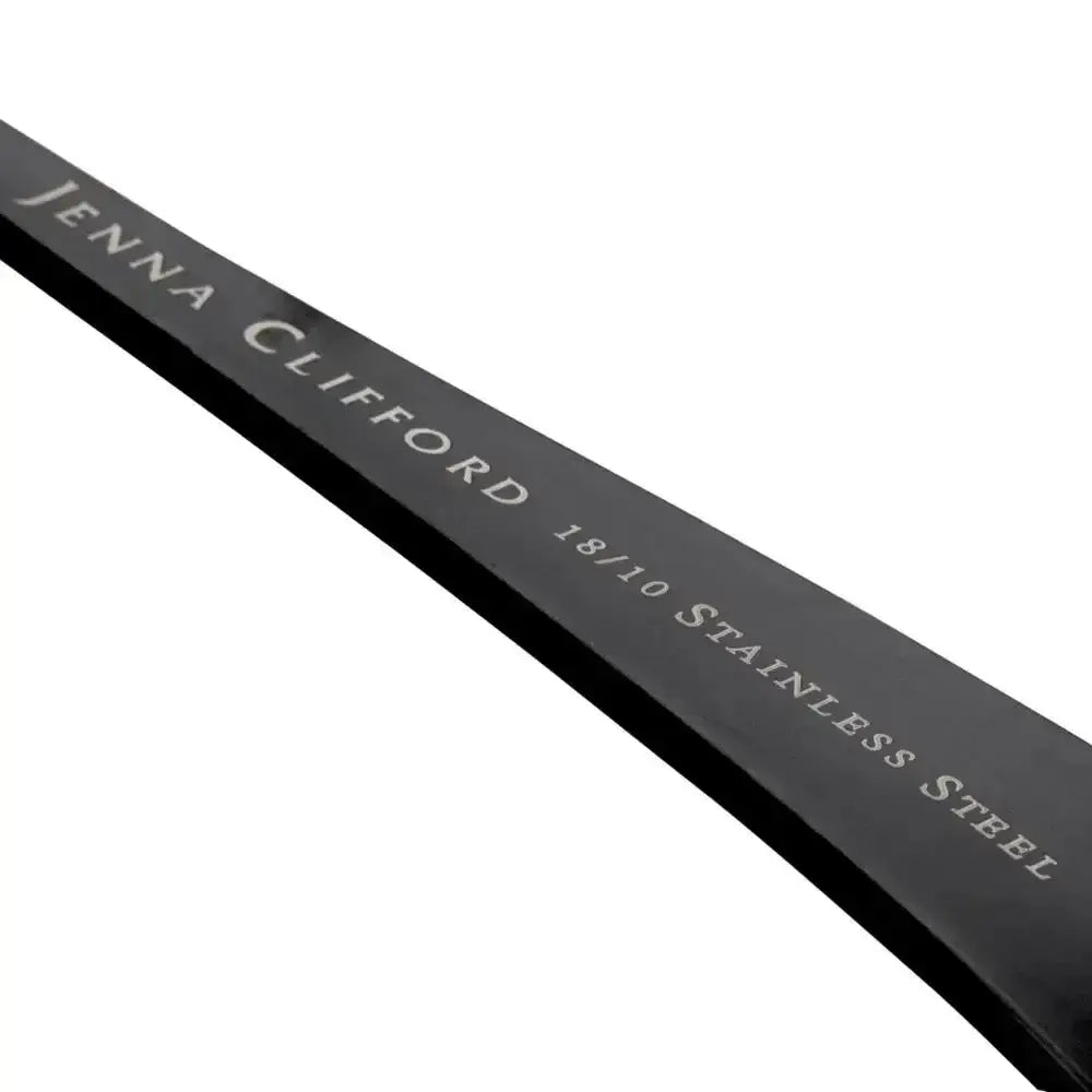 Jenna Clifford Modera Satin Black Salad Server Set 2 Piece