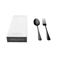 Jenna Clifford Modera Satin Black Salad Server Set 2 Piece